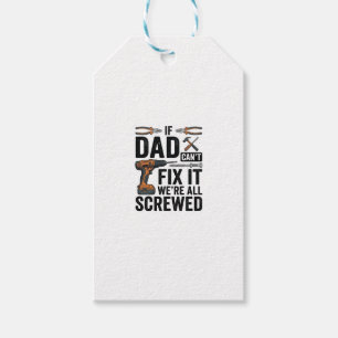 Funny Dad Fix It Screwed Tool Quote Vector Design_ Gift Tags