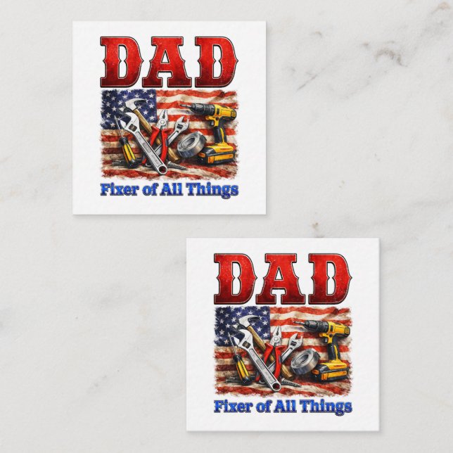 Funny Dad Fixer Of All Things Enclosure Card (Front/Back)