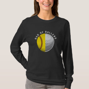 Funny Dad From Son Daughter Kids Golf Softball Pl T-Shirt