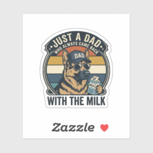 Funny Dad German Shepherd Milk Retro Shirt Design_