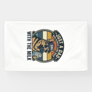 Funny Dad German Shepherd Milk Retro Shirt Design_ Banner