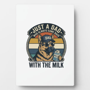 Funny Dad German Shepherd Milk Retro Shirt Design_ Plaque