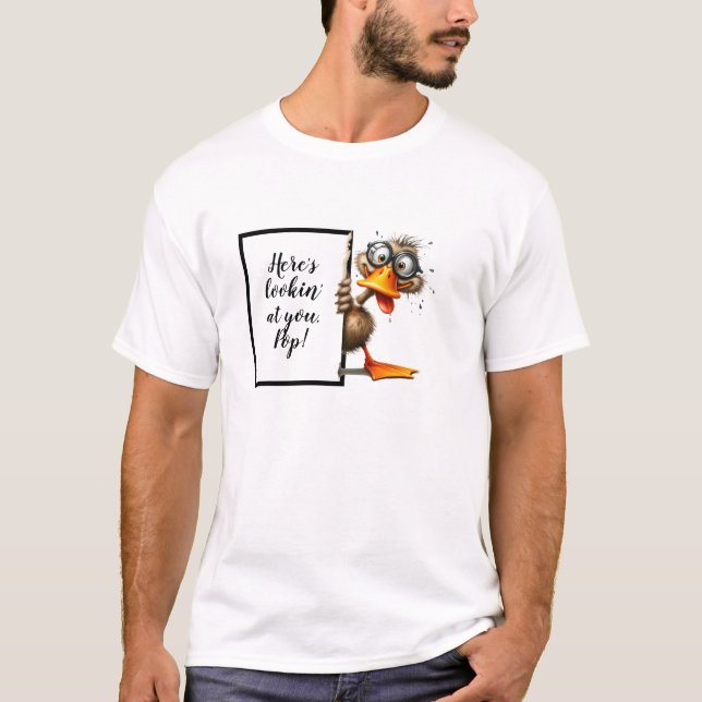 Funny dad gift with funny and quirky duck T-Shirt (Front)