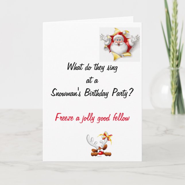 Funny Dad Joke Christmas Card (Front)