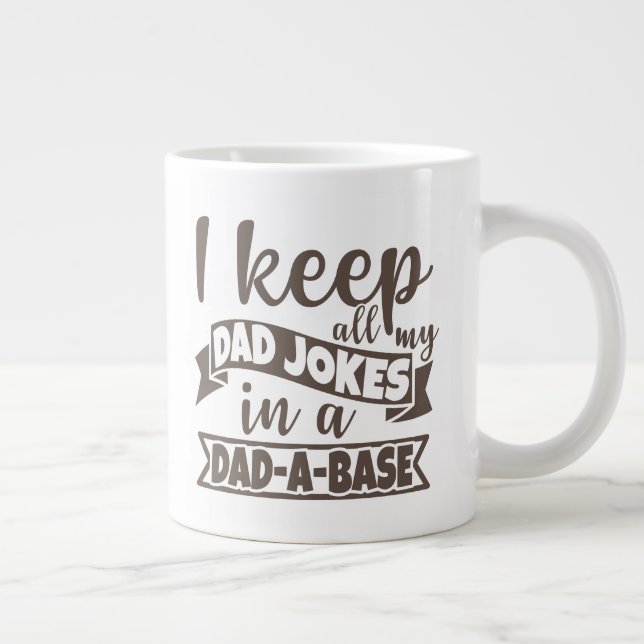 Funny Dad Joke Computer IT Engineer Dada Base Large Coffee Mug (Right)