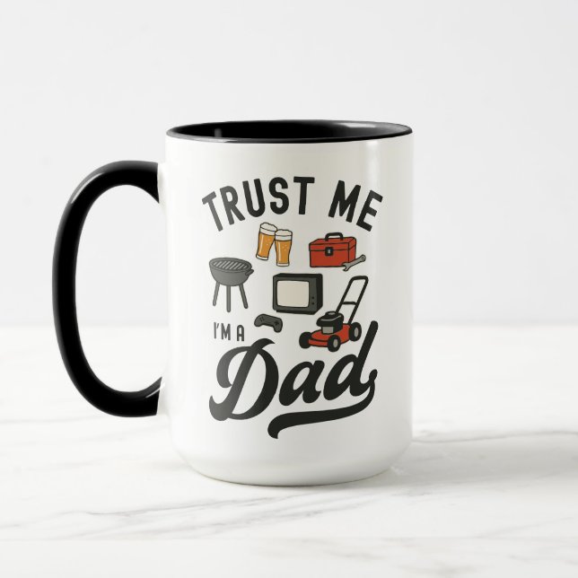 Funny Dad Joke Gift for Fathers Day Men Sarcastic Mug (Left)