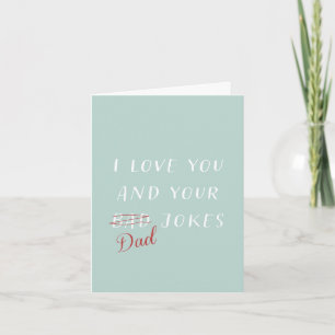 Funny Dad Jokes Fathers Day Card