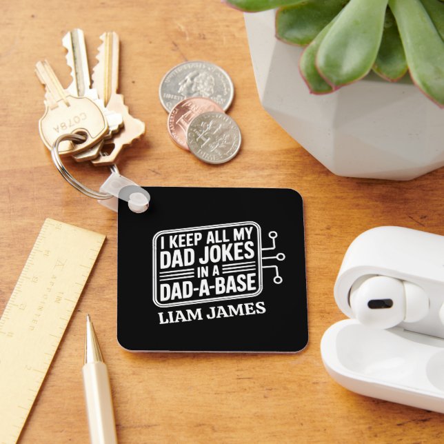 Funny Dad Jokes Fathers day gift for dad Key Ring (Desk)