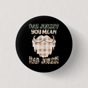 Funny Dad Jokes   Father's Day   Rad Jokes 3 Cm Round Badge