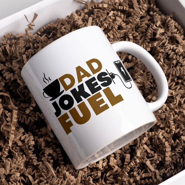 Funny Dad Jokes Fuel Coffee Lover Father's Day Coffee Mug (Creator Uploaded)