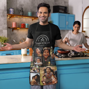 Funny Dad Jokes Grill Master Personalised Photo Apron