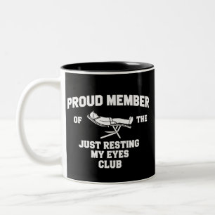 Funny Dad Just Resting My Eyes Fathers Day Funny Two-Tone Coffee Mug
