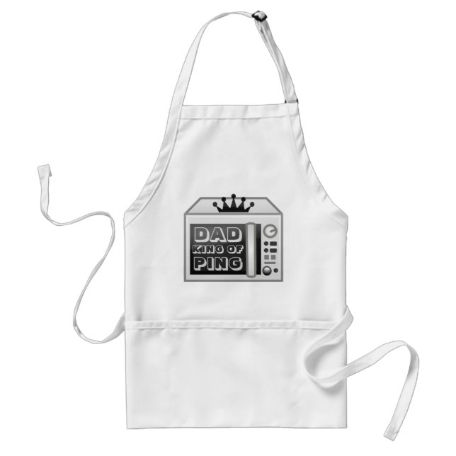 Funny Dad King Of Ping Microwave Cooking Standard Apron (Front)