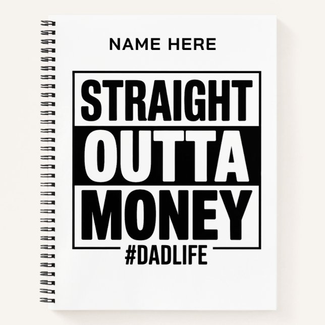 Funny Dad Life Note Pad Fathers Day Gift Notebook (Front)