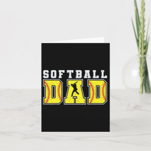 Funny Dad Life Softball Baseball Grandpa Father's Card