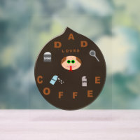 Funny Dad Monster Loves Coffee