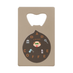 Funny Dad Monster Loves Coffee Bottle Opener
