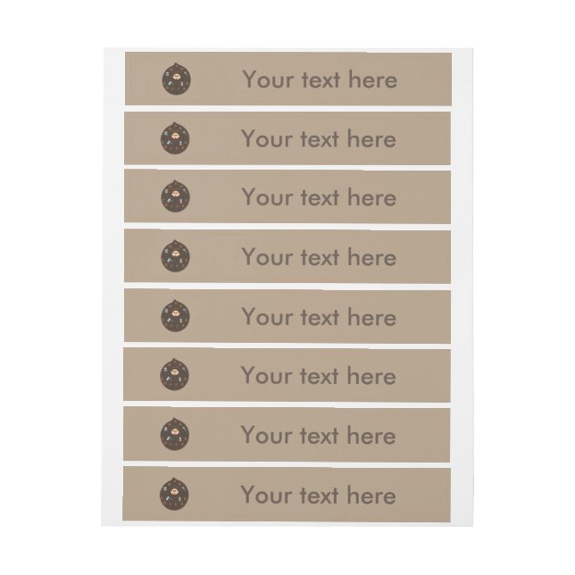 Funny Dad Monster Loves Coffee Personalised Labels (Sheet)