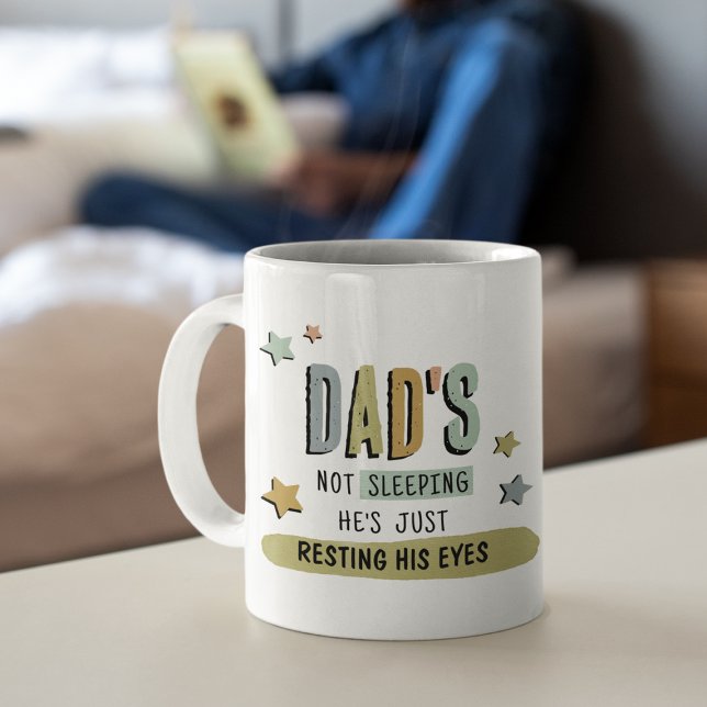 Funny Dad Mug Gift 'Resting his Eyes' (Creator Uploaded)