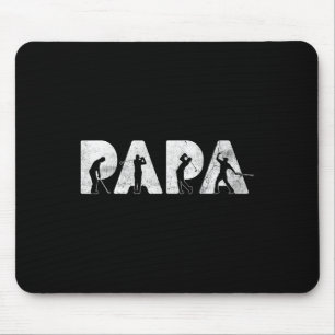 Funny Dad Papa Golf Daddy Funny Fathers Day Gift Mouse Pad