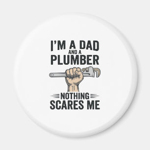 Funny Dad Plumber Vintage Engraving Shirt Design_1 Magnet