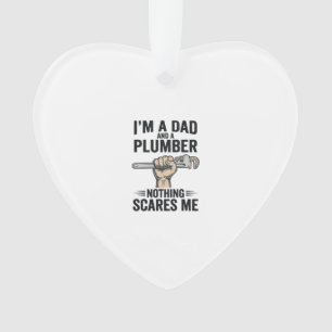 Funny Dad Plumber Vintage Engraving Shirt Design_1 Ornament