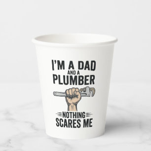 Funny Dad Plumber Vintage Engraving Shirt Design_1 Paper Cups