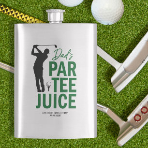 Funny “Dad’s Par-Tee Juice” Golf Drinking Hip Flask