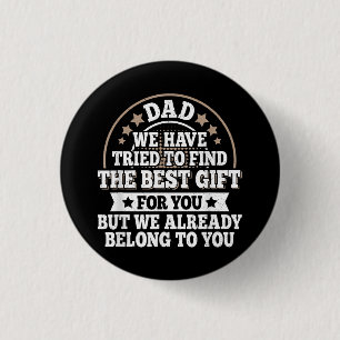 Funny Dad Saying Graphic Vintage Papa Father 3 Cm Round Badge