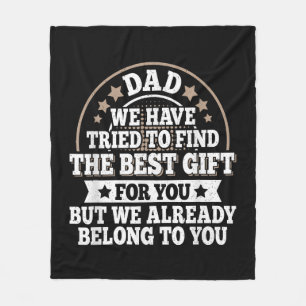 Funny Dad Saying Graphic Vintage Papa Father Fleece Blanket