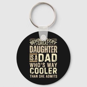 Funny Dad Shirt From Daughter Men Funny Fathers Da Key Ring