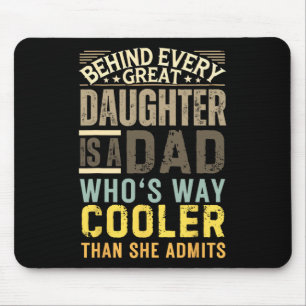 Funny Dad Shirt From Daughter Men Funny Fathers Da Mouse Pad