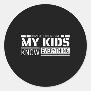 Funny Dad Shirt From Kids Men Funny Fathers Day Da Classic Round Sticker