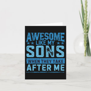 Funny Dad Shirt From Sons Men Funny Fathers Day Da Card