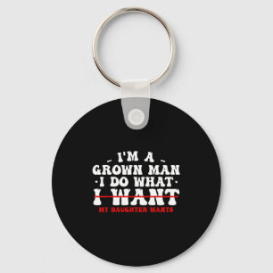 Funny Dad Shirts From Daughter I Do What My Daught Key Ring