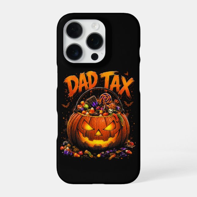 Funny Dad Tax Halloween Pumpkin iPhone Case (Back)