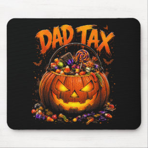 Funny Dad Tax Halloween Pumpkin Mouse Pad