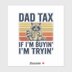 Funny Dad Tax Racoon Vintage Graphic T-Shirt_1