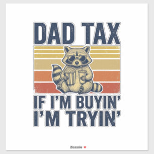 Funny Dad Tax Racoon Vintage Graphic T-Shirt_1