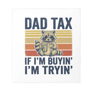 Funny Dad Tax Racoon Vintage Graphic T-Shirt_1 Notepad