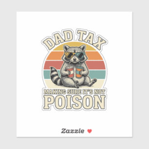 Funny Dad Tax Racoon Vintage T-Shirt Design_1