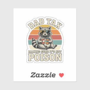 Funny Dad Tax Racoon Vintage T-Shirt Design_1