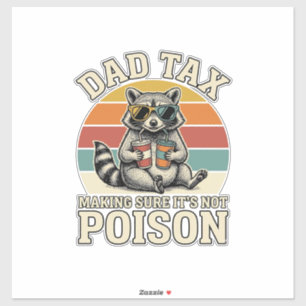 Funny Dad Tax Racoon Vintage T-Shirt Design_1