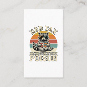 Funny Dad Tax Racoon Vintage T-Shirt Design_1 Business Card