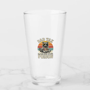 Funny Dad Tax Racoon Vintage T-Shirt Design_1 Glass