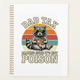 Funny Dad Tax Racoon Vintage T-Shirt Design_1 Planner