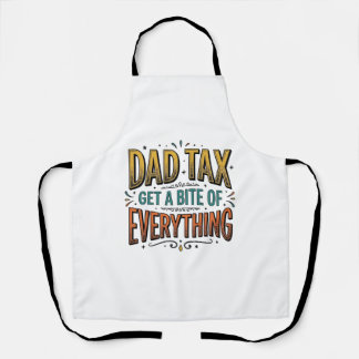Funny Dad Tax Vintage Engraving Shirt Design_1 Apron
