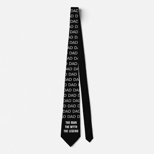 Funny Dad The Man The Myth The Legend Father's Day Tie (Front)