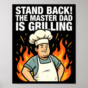 Funny Dad Tmaster Bbq Papa Smoker Grill Party Gift Poster