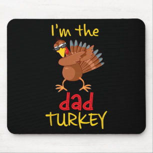 Funny Dad Turkey Matching Family Group Thanksgivin Mouse Pad